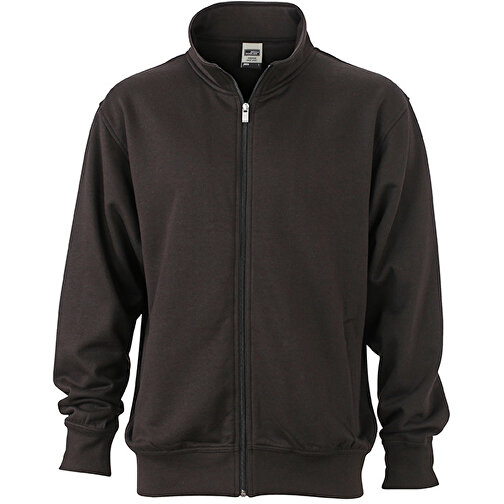 Workwear Sweat Jacket , James Nicholson, schwarz, 70% Baumwolle, 30% Polyester, M, , Bild 1