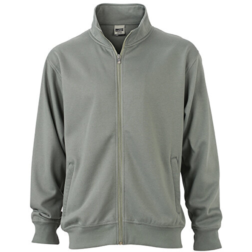 Workwear Sweat Jacket , James Nicholson, dark-grau, 70% Baumwolle, 30% Polyester, M, , Bild 1
