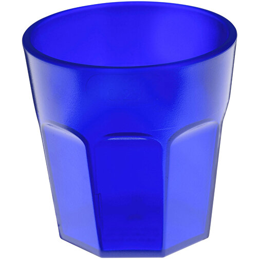 Trinkbecher 'Tumble' , trend-blau PS, Kunststoff, 8,30cm (Höhe), Bild 1