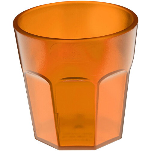Trinkbecher 'Tumble' , trend-orange PS, Kunststoff, 8,30cm (Höhe), Bild 1