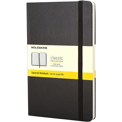 Moleskine Classic Hardcover Notizbuch Taschenformat – Kariert , Moleskine, schwarz, Lederimitat Papier, 14,00cm x 1,50cm x 9,00cm (Länge x Höhe x Breite), Bild 1