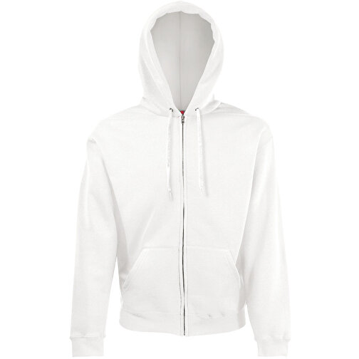 New Hooded Sweat Jacket , Fruit of the Loom, weiß, 80 % Baumwolle, 20 % Polyester, S, , Bild 1