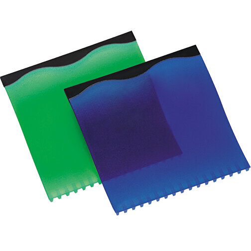Eiskratzer 'Wave' , gefrostet grün/schwarz, PS, , Bild 1