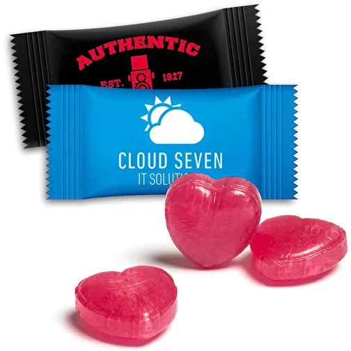 Des bonbons en forme de cœur dans un flowpack, Image 2