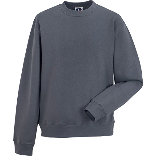 Authentic Sweatshirt , Russell, grau, 80 % Baumwolle, 20 % Polyester, L, , Bild 1