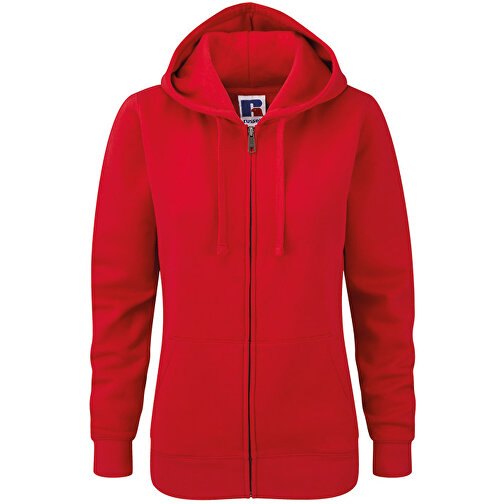 Authentic Zipped Hooded Sweat Für Damen , Russell, rot, 80 % Baumwolle, 20 % Polyester, XL, , Bild 1