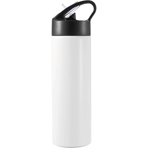 Sport Edelstahlflasche Mit Trinkvorrichtung, Weiß , XD Design, weiß, Edelstahl, 22,50cm (Höhe), Bild 1