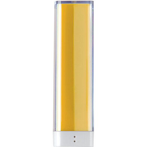 Powerbank Transparent 2200mAh , transparent gelb, ABS, 9,10cm x 2,50cm x 2,50cm (Länge x Höhe x Breite), Bild 1