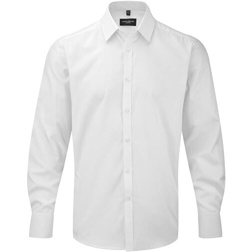 Herringbone Shirt Für Herren Langarm , Russell, weiß, S, , Bild 1