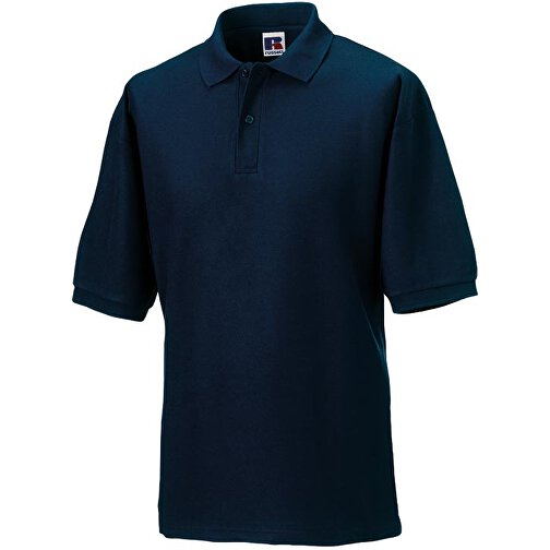 Klassisches Polo Aus Mischgewebe , Russell, navy blau, 65% Polyester, 35% Baumwolle, 3XL, , Bild 1