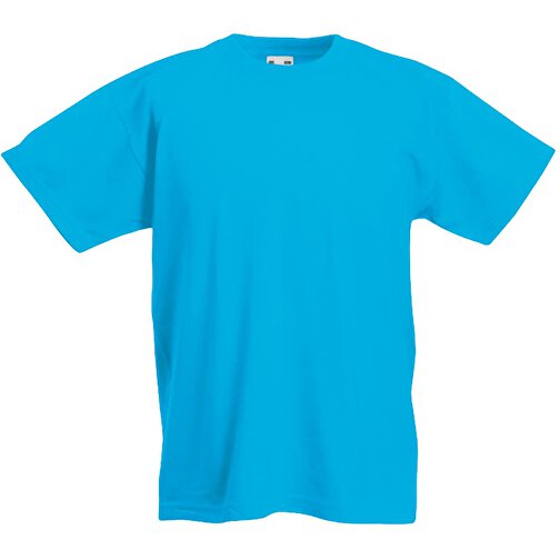 Kids Valueweight T-Shirt , Fruit of the Loom, azurblau, 100 % Baumwolle, 128, , Bild 1