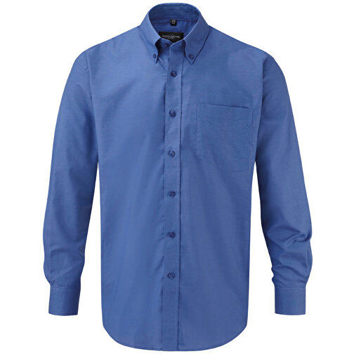Langärmliges Oxford-Hemd , Russell, oxfordblau, 70 % Baumwolle / 30 % Polyester, 2XL, , Bild 1