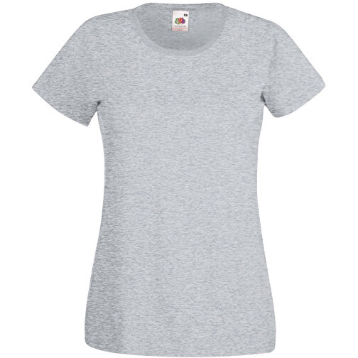New Lady-Fit Valueweight T , Fruit of the Loom, grau meliert, 97 % Baumwolle / 3 % Polyester, S, , Bild 1