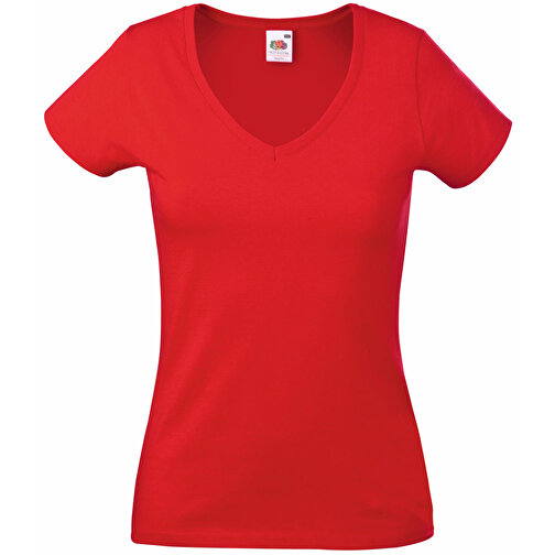 New Lady-Fit Valueweight V-Neck T , Fruit of the Loom, rot, XS, , Bild 1