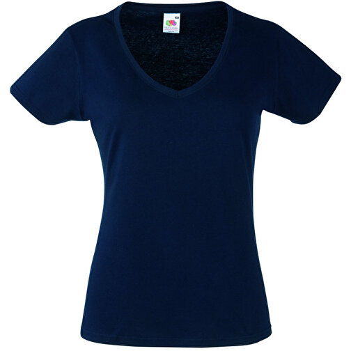 New Lady-Fit Valueweight V-Neck T , Fruit of the Loom, deep navy, 100 % Baumwolle, L, , Bild 1