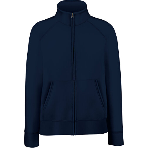 New Lady-Fit Sweat Jacket , Fruit of the Loom, deep navy, 80 % Baumwolle, 20 % Polyester, XS, , Bild 1