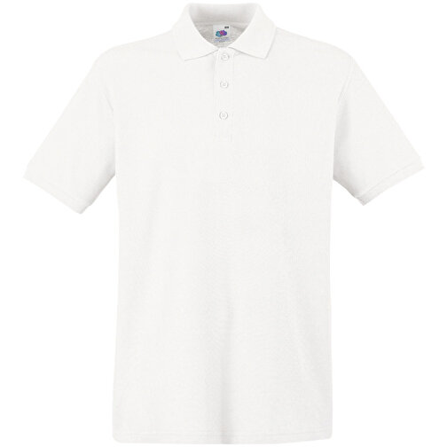 New Premium Polo , Fruit of the Loom, weiss, 100 % Baumwolle, S, , Bild 1