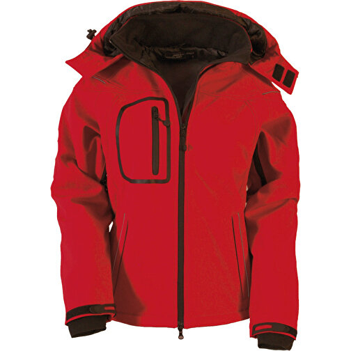 Ladies´ Winter Softshell Jacket , James Nicholson, rot, Aussenmaterial: 95 % Polyester, 5 % Elastan, Futter und Wattierung: 100 % Polyester, S, , Bild 1