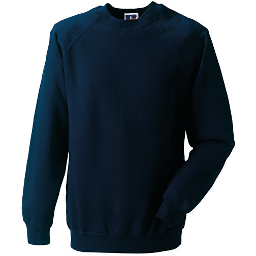Raglan Sweatshirt , Russell, navy blau, 50 % Baumwolle / 50 % Polyester, L, , Bild 1