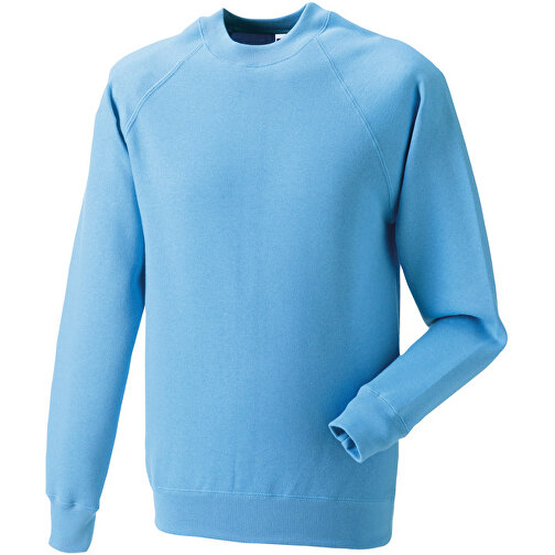 Raglan Sweatshirt , Russell, himmelblau, 47 % Baumwolle / 53 % Polyester, XL, , Bild 1