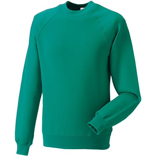 Raglan Sweatshirt , Russell, winter smaragd, 47 % Baumwolle / 53 % Polyester, XL, , Bild 1