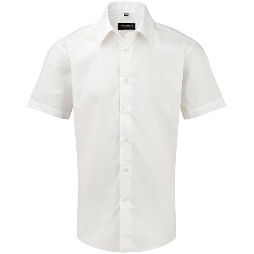 Tailliertes Langärmliges Oxford-Hemd , Russell, weiß, 70 % Baumwolle / 30 % Polyester, 2XL, , Bild 1
