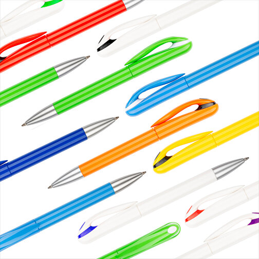 Kugelschreiber Halo , Promo Effects, royal / weiß, Kunststoff, 14,00cm (Länge), Bild 10