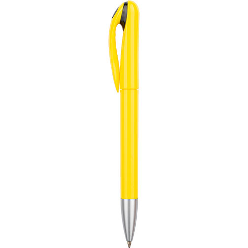 Kugelschreiber Halo , Promo Effects, gelb / schwarz, Kunststoff, 14,00cm (Länge), Bild 2