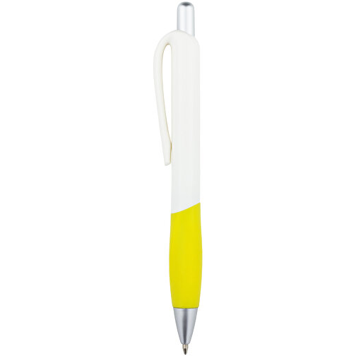 Kugelschreiber Muscle , Promo Effects, gelb / weiss, Kunststoff, 14,10cm (Länge), Bild 2