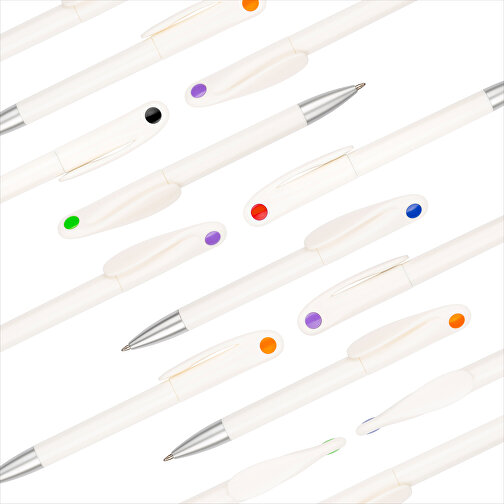 Kugelschreiber Nuit , Promo Effects, weiß / orange, Kunststoff, 14,10cm (Länge), Bild 10