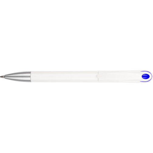 Kugelschreiber Halo , Promo Effects, weiß / blau, Kunststoff, 14,00cm (Länge), Bild 6