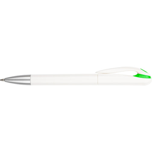 Kugelschreiber Halo , Promo Effects, weiß / grün, Kunststoff, 14,00cm (Länge), Bild 7