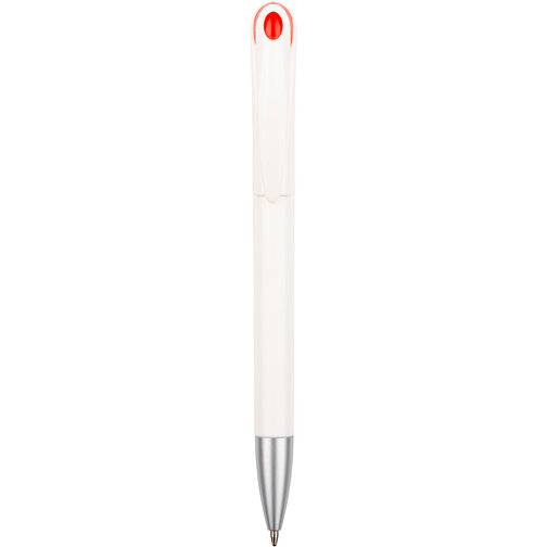 Kugelschreiber Halo , Promo Effects, weiß / rot, Kunststoff, 14,00cm (Länge), Bild 4