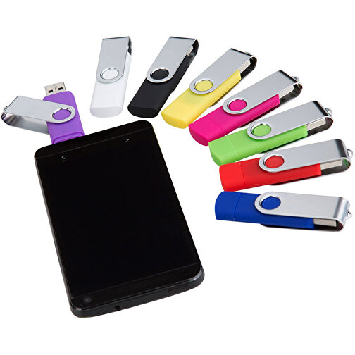 USB-Stick Smart Swing 4 GB , Promo Effects MB , frei wählbar MB , 4 GB , Kunststoff, Metal MB , 3 - 10 MB/s MB , 7,00cm x 1,00cm x 1,90cm (Länge x Höhe x Breite), Bild 2