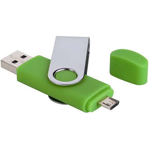 USB Stick Smart Swing 4 GB , Promo Effects MB , grün MB , 4 GB , Kunststoff, Metal MB , 3 - 10 MB/s MB , 7,00cm x 1,00cm x 1,90cm (Länge x Höhe x Breite), Bild 2