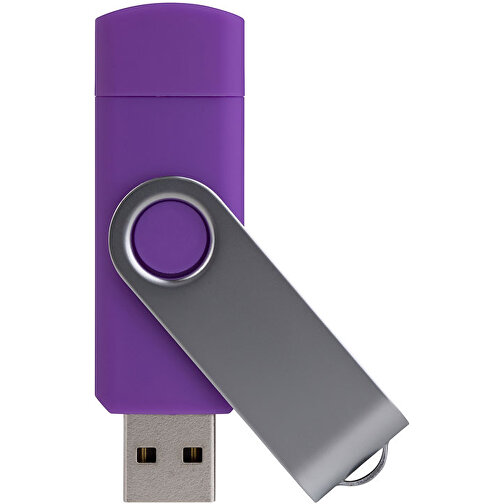 USB-Stick Smart Swing 4 GB , Promo Effects MB , lila MB , 4 GB , Kunststoff, Metal MB , 3 - 10 MB/s MB , 7,00cm x 1,00cm x 1,90cm (Länge x Höhe x Breite), Bild 1