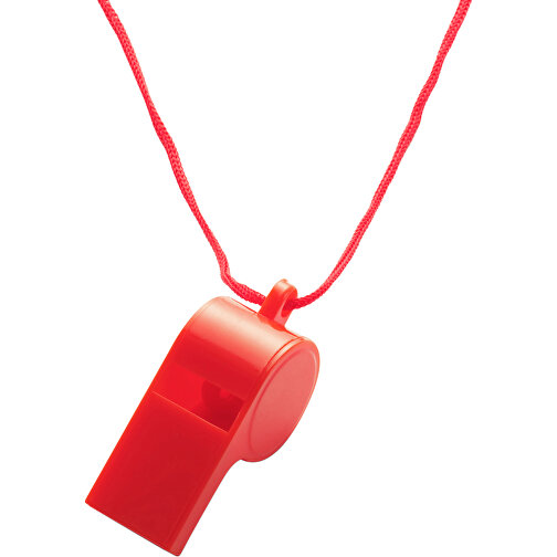 Trillerpfeife Aus Kunststoff Josh , rot, Nylon, PS, 5,60cm x 2,50cm x 2,00cm (Länge x Höhe x Breite), Bild 1
