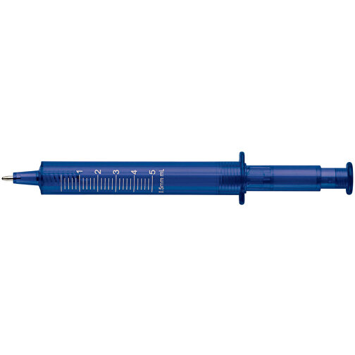 Spritzenkugelschreiber Transparent , transparent blau, AS, 13,40cm (Länge), Bild 3