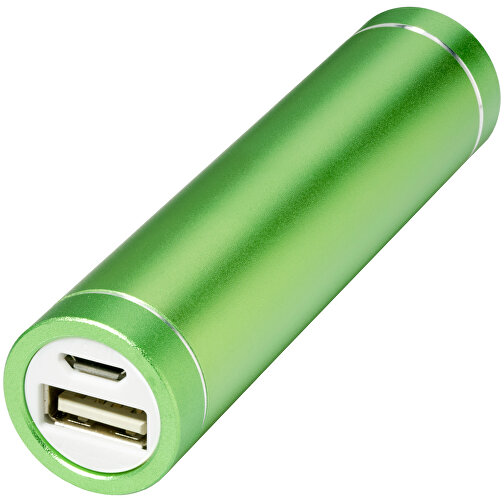 Power Bank Natascha , Promo Effects, grün, Aluminium, 9,20cm x 2,20cm x 2,20cm (Länge x Höhe x Breite), Bild 1