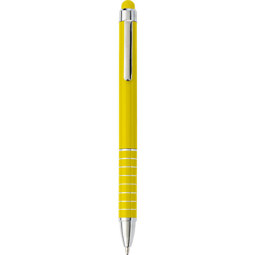 Kugelschreiber Speedtouch , gelb, Aluminium, Kautschuk, 12,50cm (Höhe), Bild 1