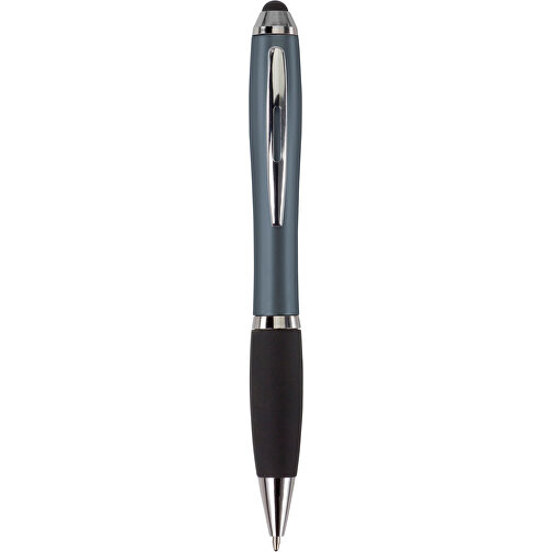 Kugelschreiber Aus Kunststoff Lana , grau, ABS, Plastik, Metall, Kautschuk, 13,30cm (Höhe), Bild 1