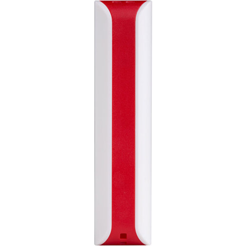 Power Bank Ava , Promo Effects, weiß / rot, Kunststoff, 9,00cm x 2,20cm x 2,40cm (Länge x Höhe x Breite), Bild 4