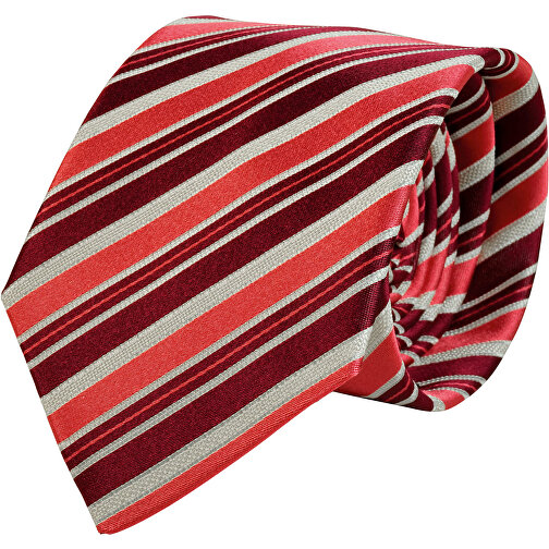 Krawatte, Reine Seide, Jacquardgewebt , rot, reine Seide, 148,00cm x 7,50cm (Länge x Breite), Bild 1