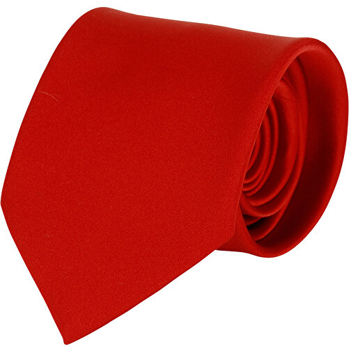 Krawatte, 100% Polyester Satin, Uni, Glänzend , rot, Polyester, glänzend, 148,00cm x 7,50cm (Länge x Breite), Bild 1
