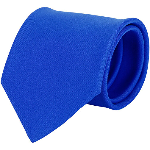 Krawatte, 100% Polyester Satin, Uni, Matt , blau, Polyester, matt, 148,00cm x 7,50cm (Länge x Breite), Bild 1