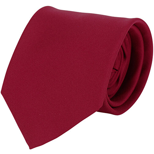 Krawatte, 100% Polyester Twill, Uni , rot, Polyester Twill, 148,00cm x 7,50cm (Länge x Breite), Bild 1