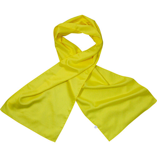 Schal, Polyester Twill, Uni, Ca. 27x150 Cm , gelb, Polyester Twill, 150,00cm x 27,00cm (Länge x Breite), Bild 1