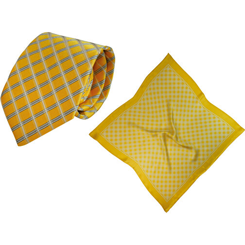 Sett (slips, ren silke + skjerf, ren silkesatin, ca. 53 x 53 cm), Bilde 1