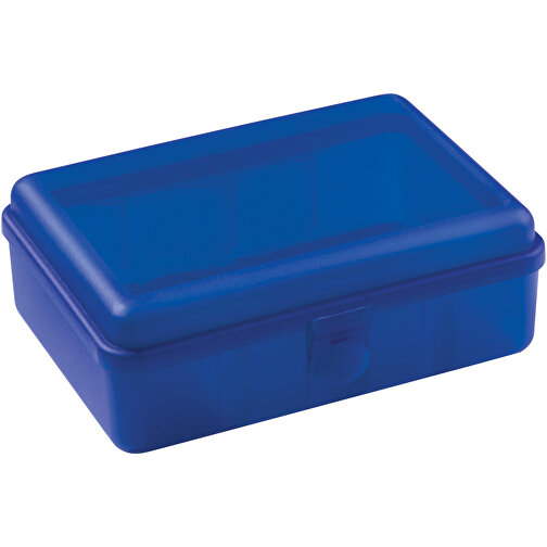 Brotdose Eins 950ml , transparent blau, PP, 13,50cm x 6,50cm x 19,00cm (Länge x Höhe x Breite), Bild 1
