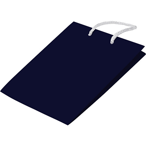 Laminierte Papiertasche, Klein , dunkelblau, Papier, 18,00cm x 24,00cm x 8,00cm (Länge x Höhe x Breite), Bild 3